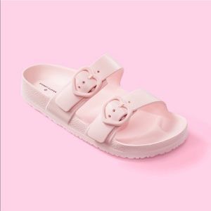Stoney Clover Lane x Target pink heart slide sandals NWT